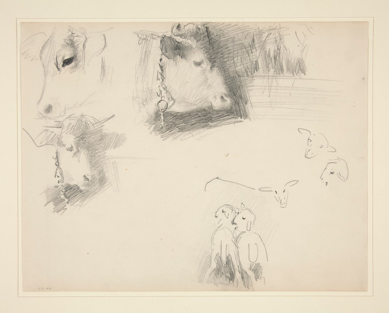 Kühe und Schafe von John Singer Sargent