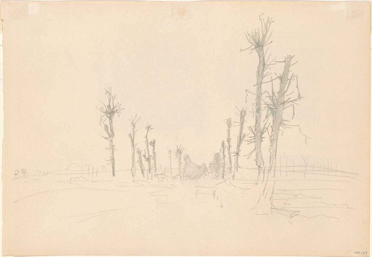 Verwüstete Landschaft [verso] von John Singer Sargent