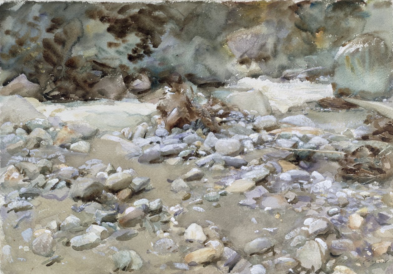 Flussbett von John Singer Sargent