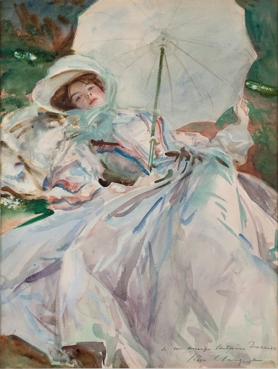 Die Dame mit dem Regenschirm, 1911 von John Singer Sargent