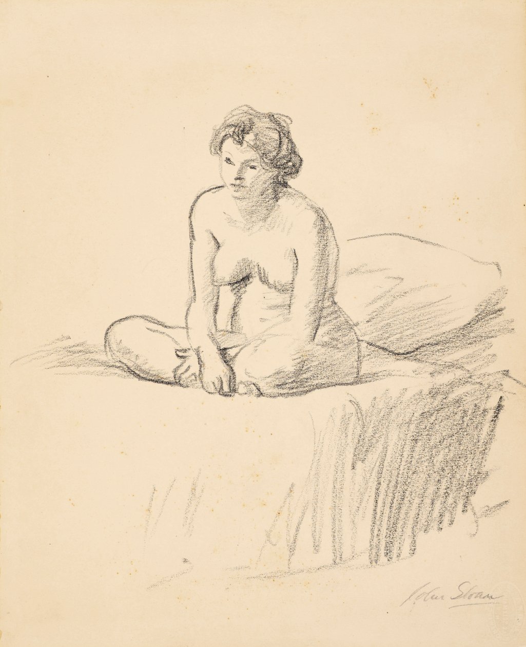 Sitzender Akt von John French Sloan