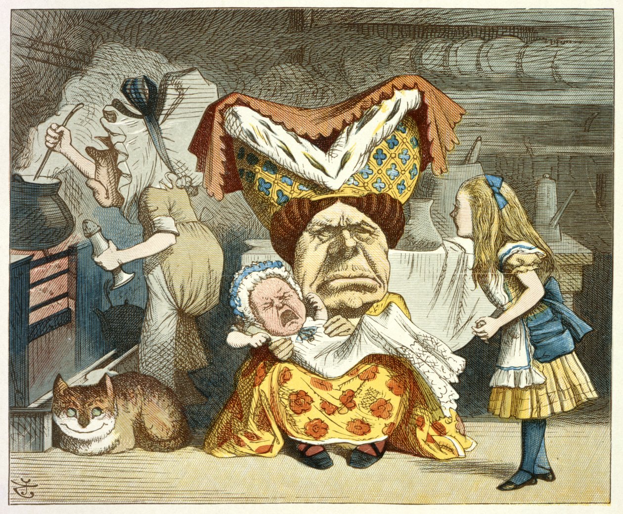 Alice und die Herzogin von John Tenniel