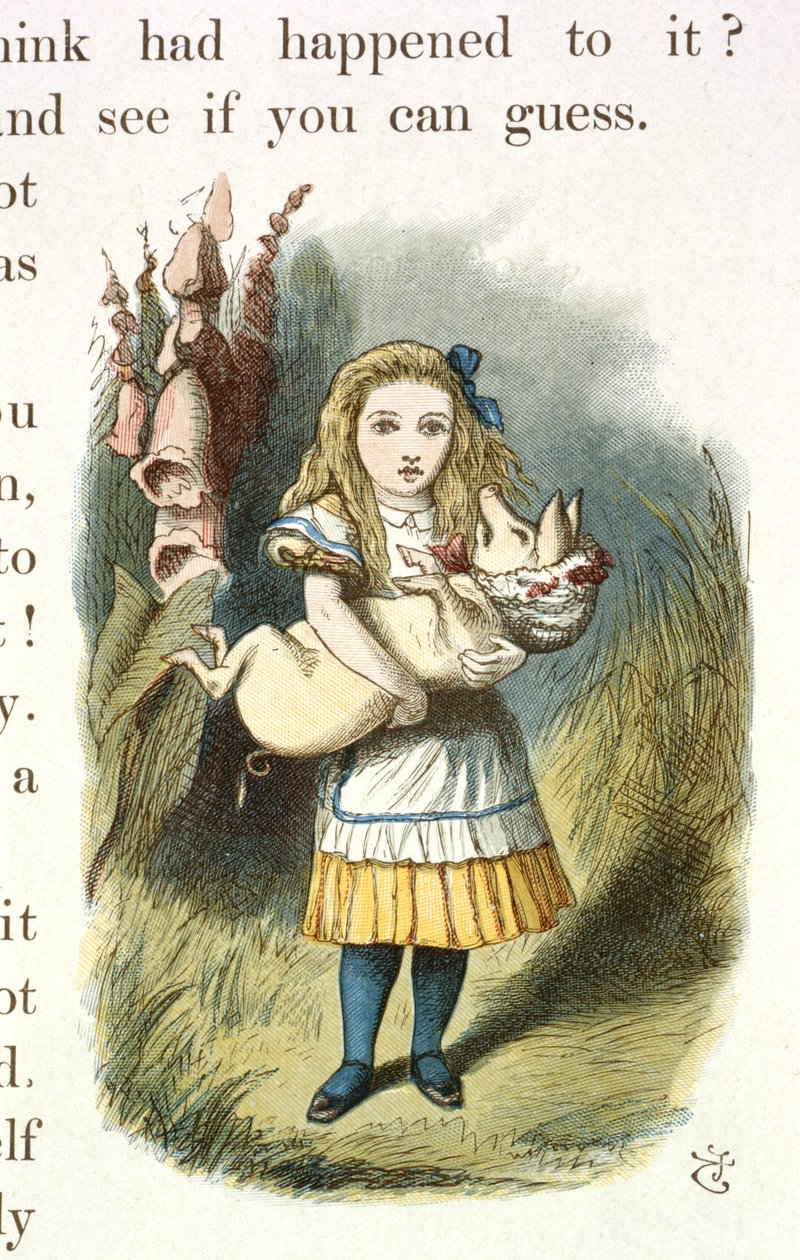 Alice und das Schweinebaby von John Tenniel