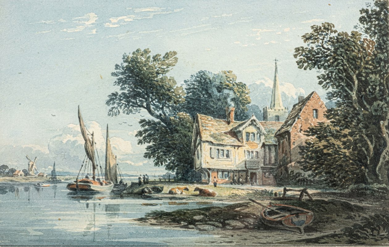 Auf der Themse bei Chiswick von John Varley