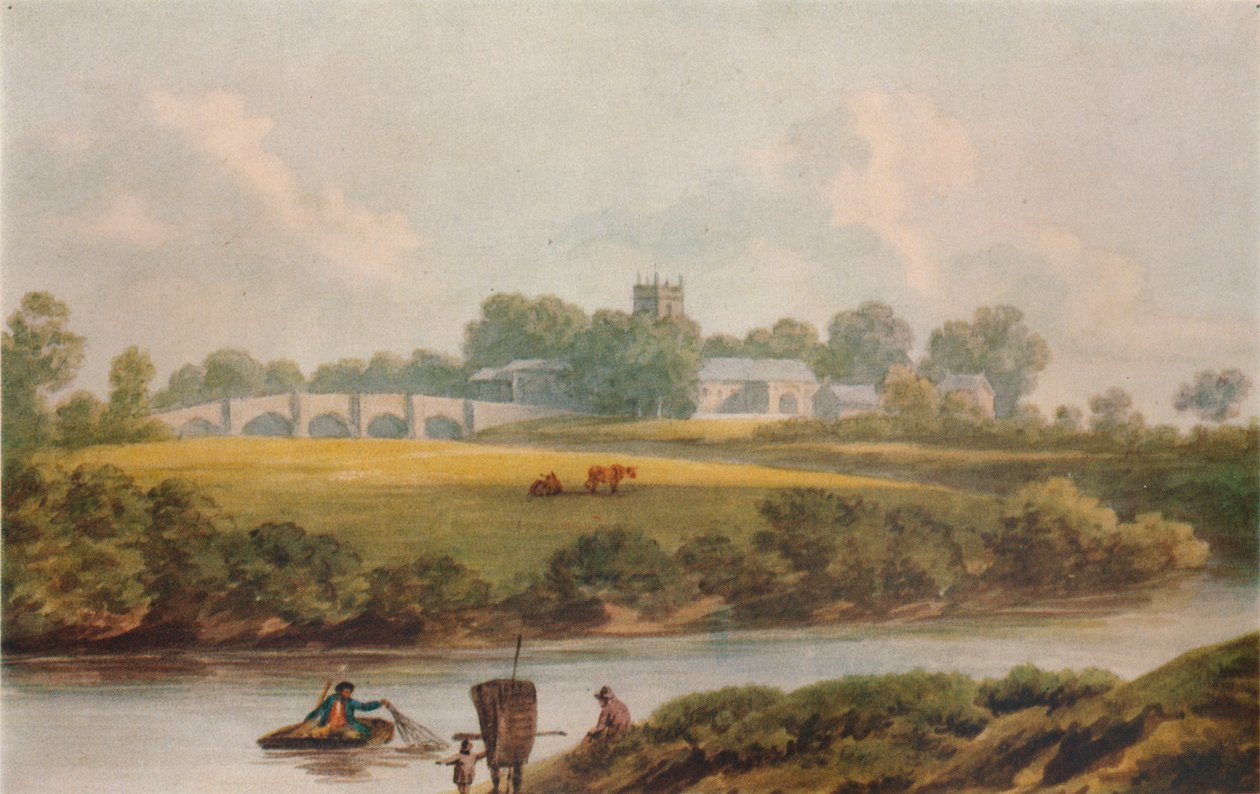Bangor Is-y-Coed, Denbighshire, um 1795 von John Warwick Smith