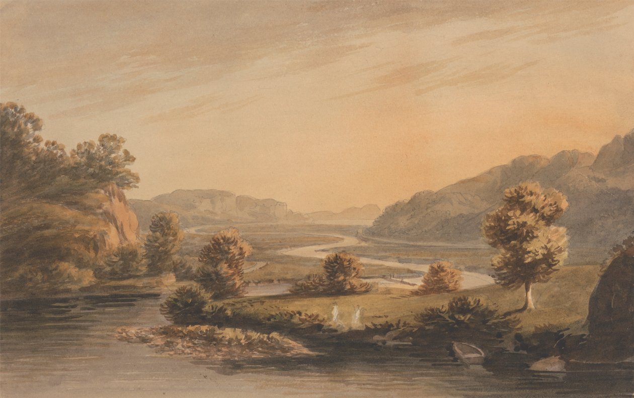 In der Nähe von Pontaberglaslyn von John Warwick Smith
