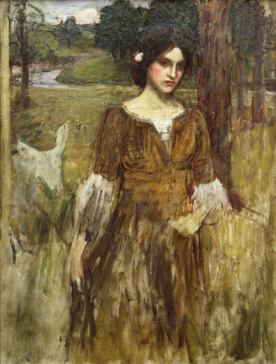 Die Lady Clare, ca. 1900 von John William Waterhouse