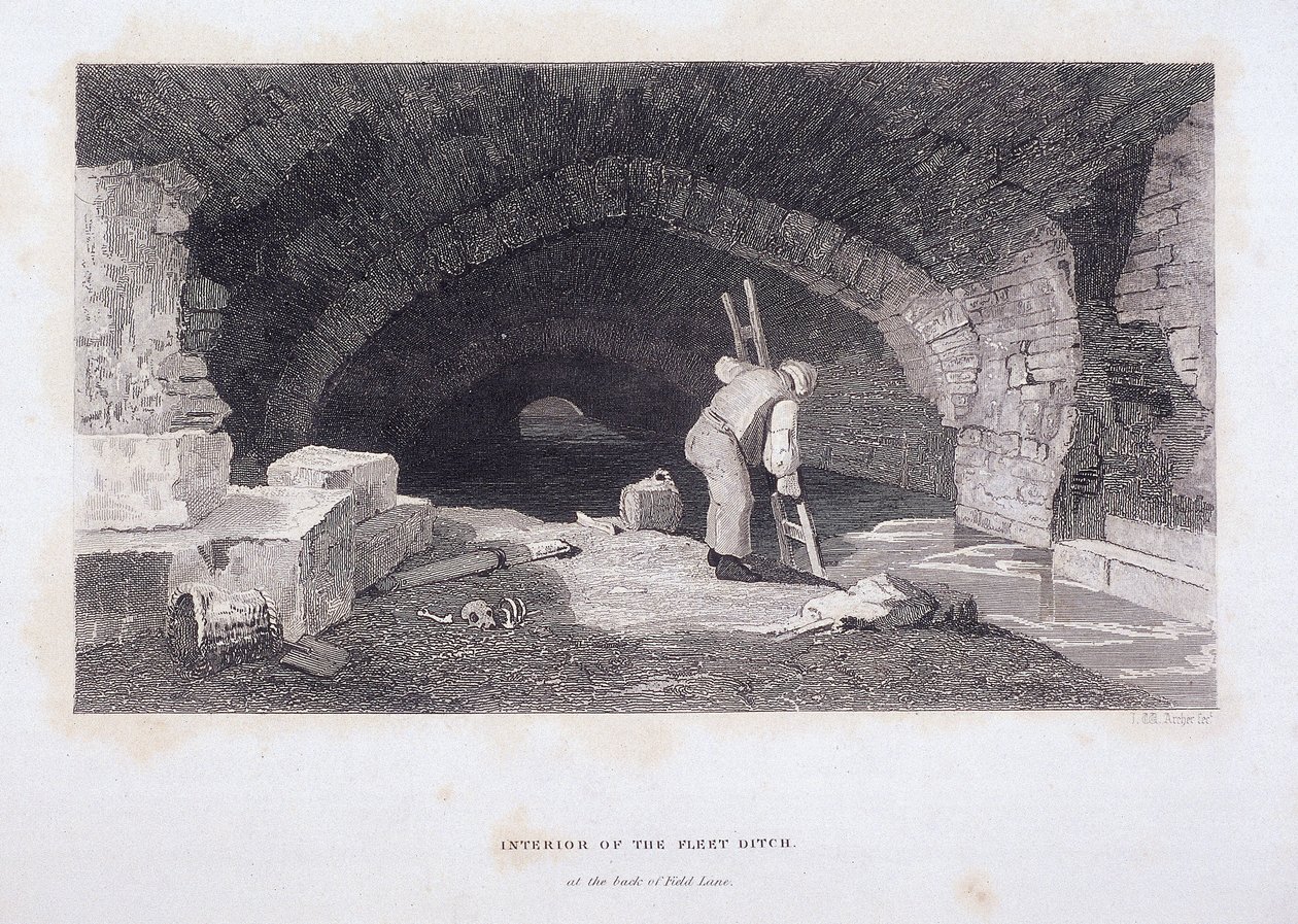Fleet River, London, 1851 von John Wykeham Archer