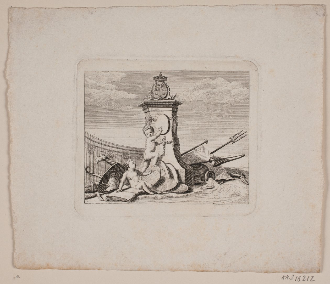 Vignette mit zwei Genien von Jonas Haas