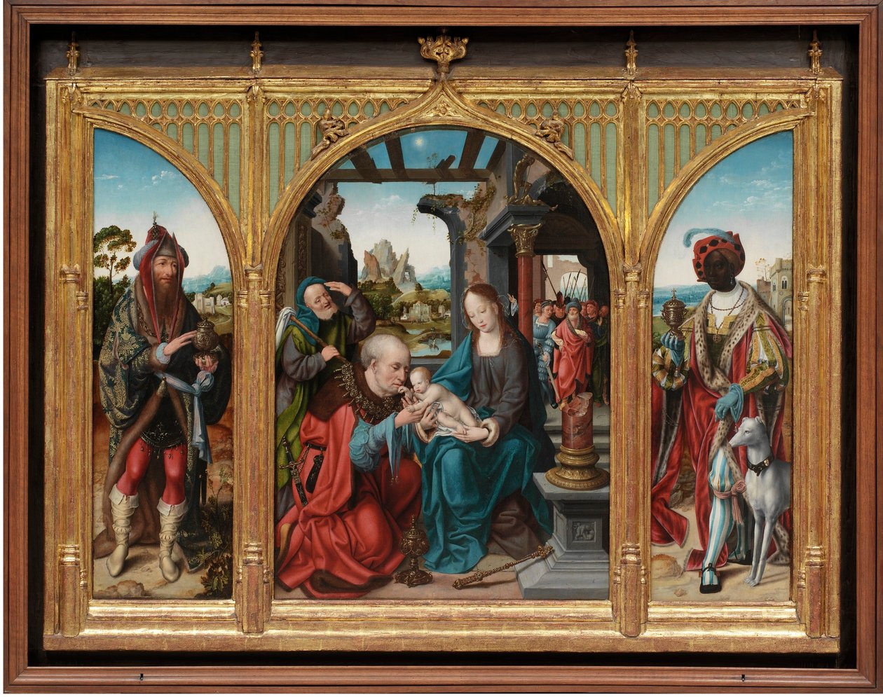 Die Anbetung der Könige von Joos van Cleve