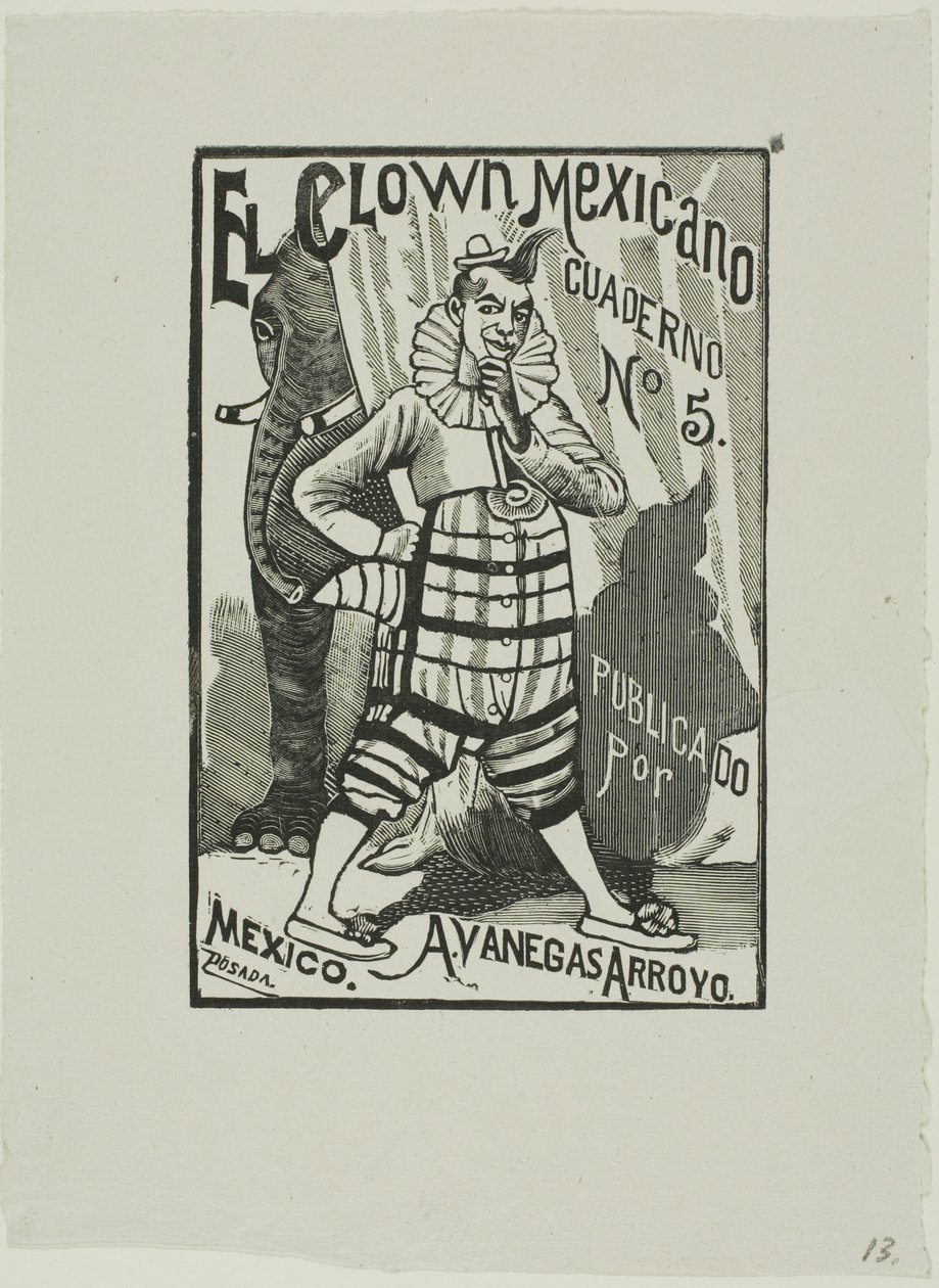 Mexikanischer Clown, Nr. 5 von José Guadalupe Posada