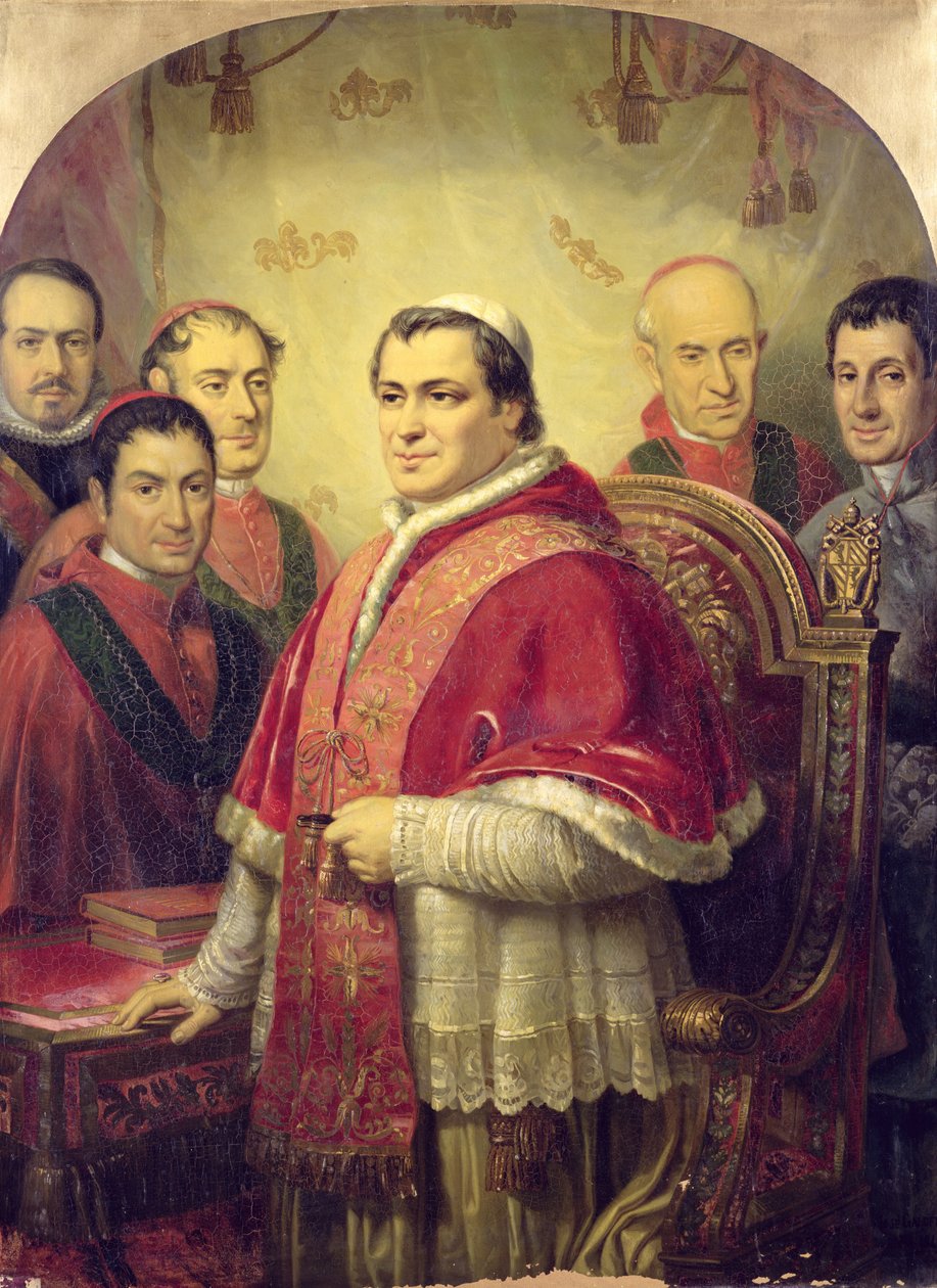 Papst Pius IX. (1792-1878) 1847 von Jose Galofre Y Coma