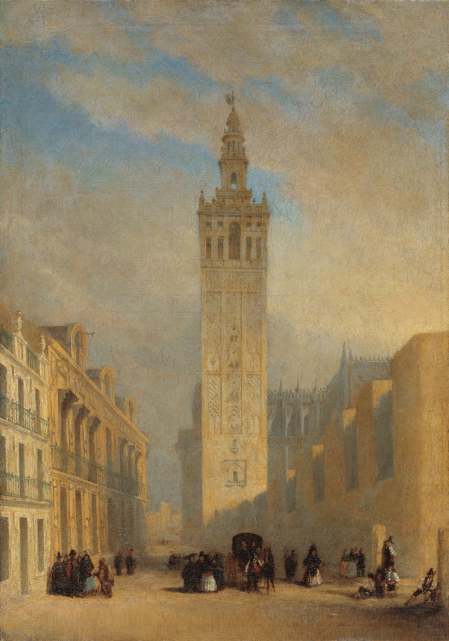 Die Giralda von der Calle Placentines aus gesehen von José Domínguez Bécquer