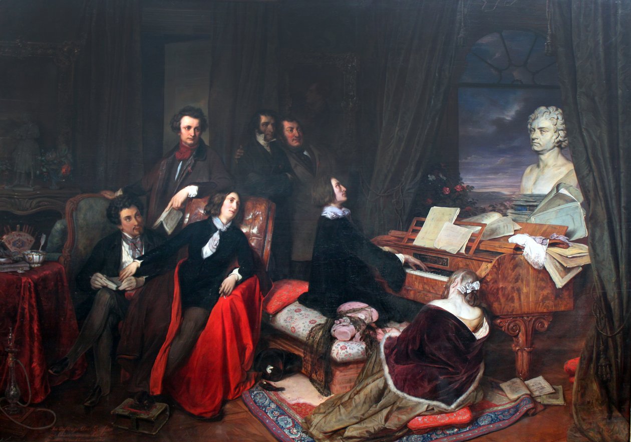 Liszt am Klavier von Josef Danhauser