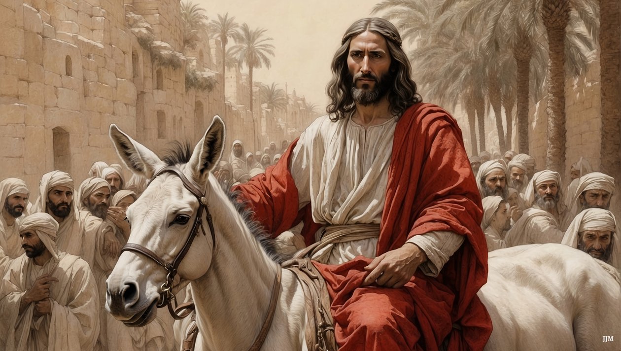 Jesus zieht in Jerusalem ein von Josef Johann Michel