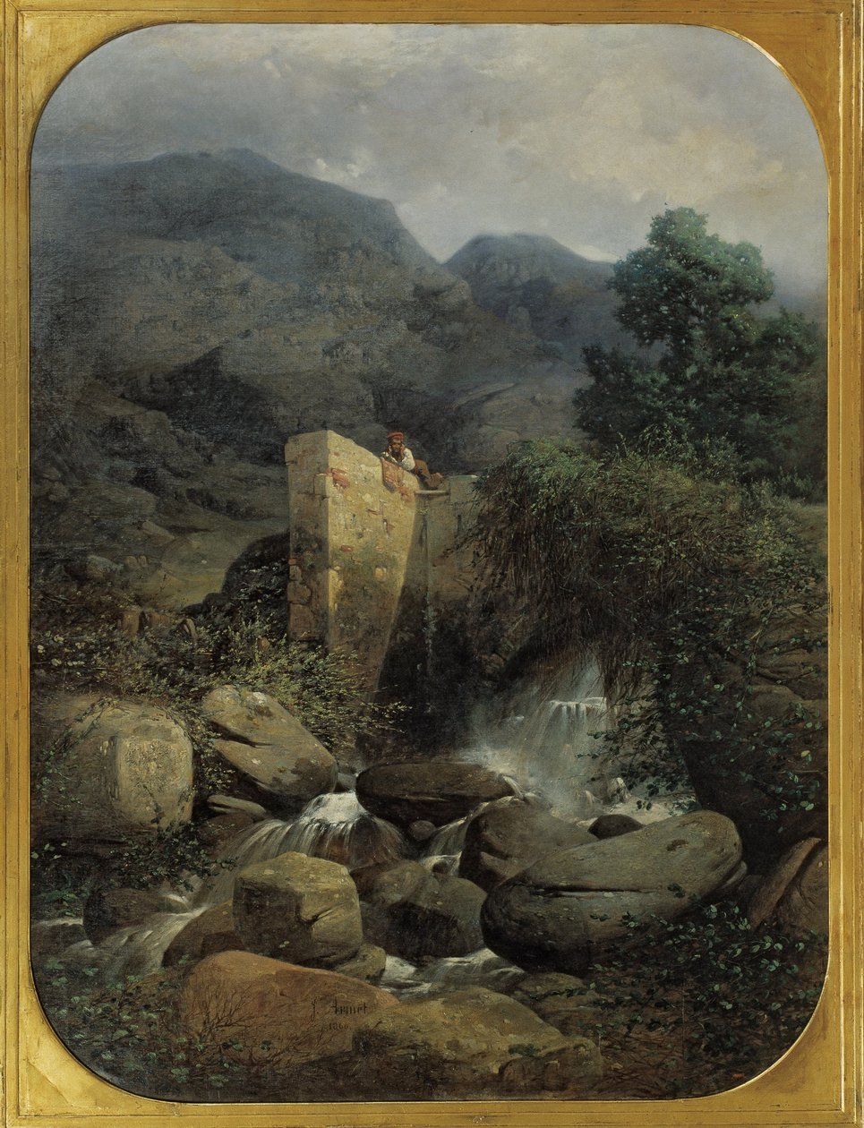 Eine Landschaft. Erinnerung an die Pyrenäen. von Josep Armet