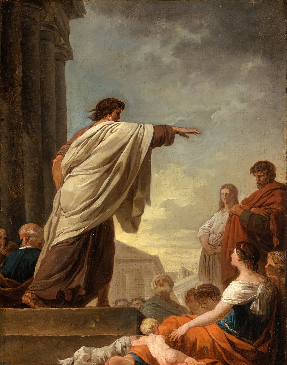 Die Predigt des Heiligen Paulus, ca. 1779 von Joseph Benoît Suvée