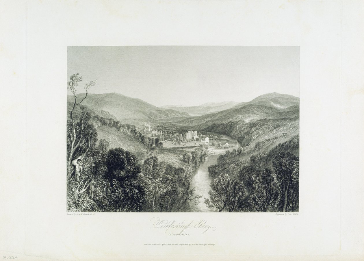 Buckfastleigh Abbey, Devon, um 1826 von Joseph Mallord William Turner