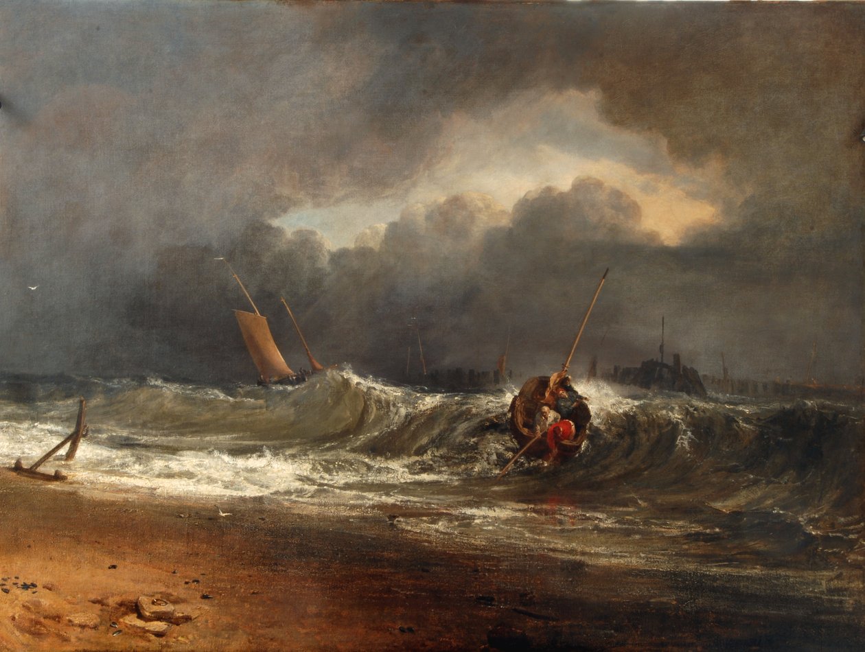Fischer an einer Lee-Küste bei stürmischem Wetter von Joseph Mallord William Turner