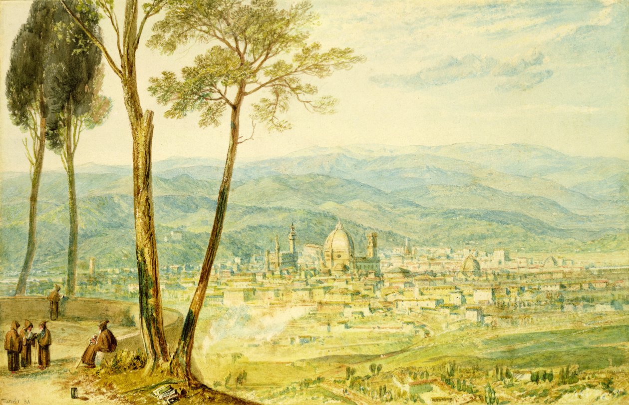 Florenz von der Straße nach Fiesole von Joseph Mallord William Turner