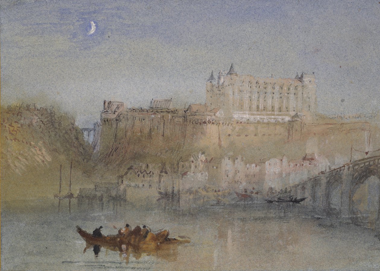 Die Brücke und das Schloss von Amboise, um 1830 von Joseph Mallord William Turner