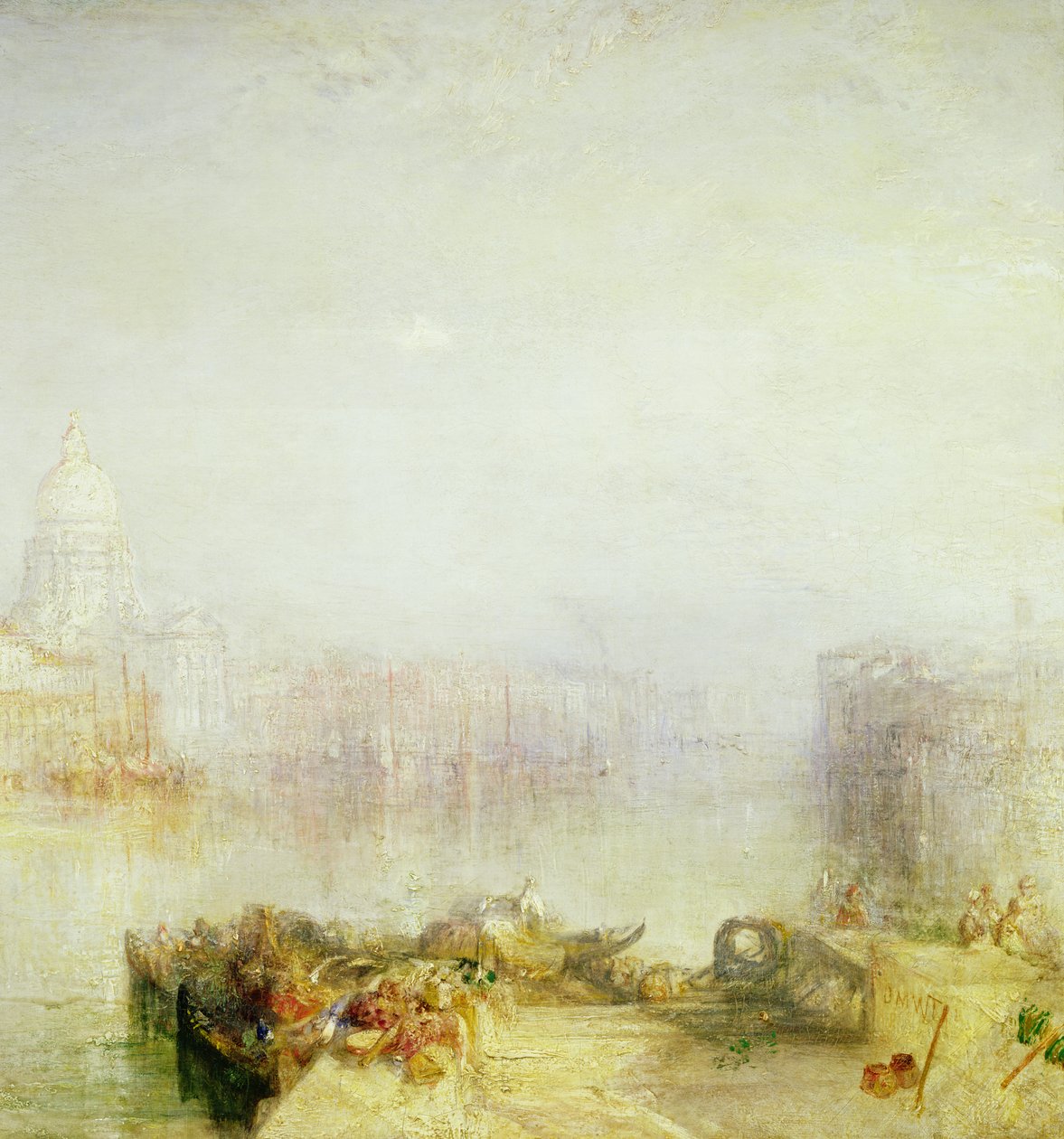 Die Dogana und Santa Maria della Salute, Venedig, 1843 (Detail) von Joseph Mallord William Turner