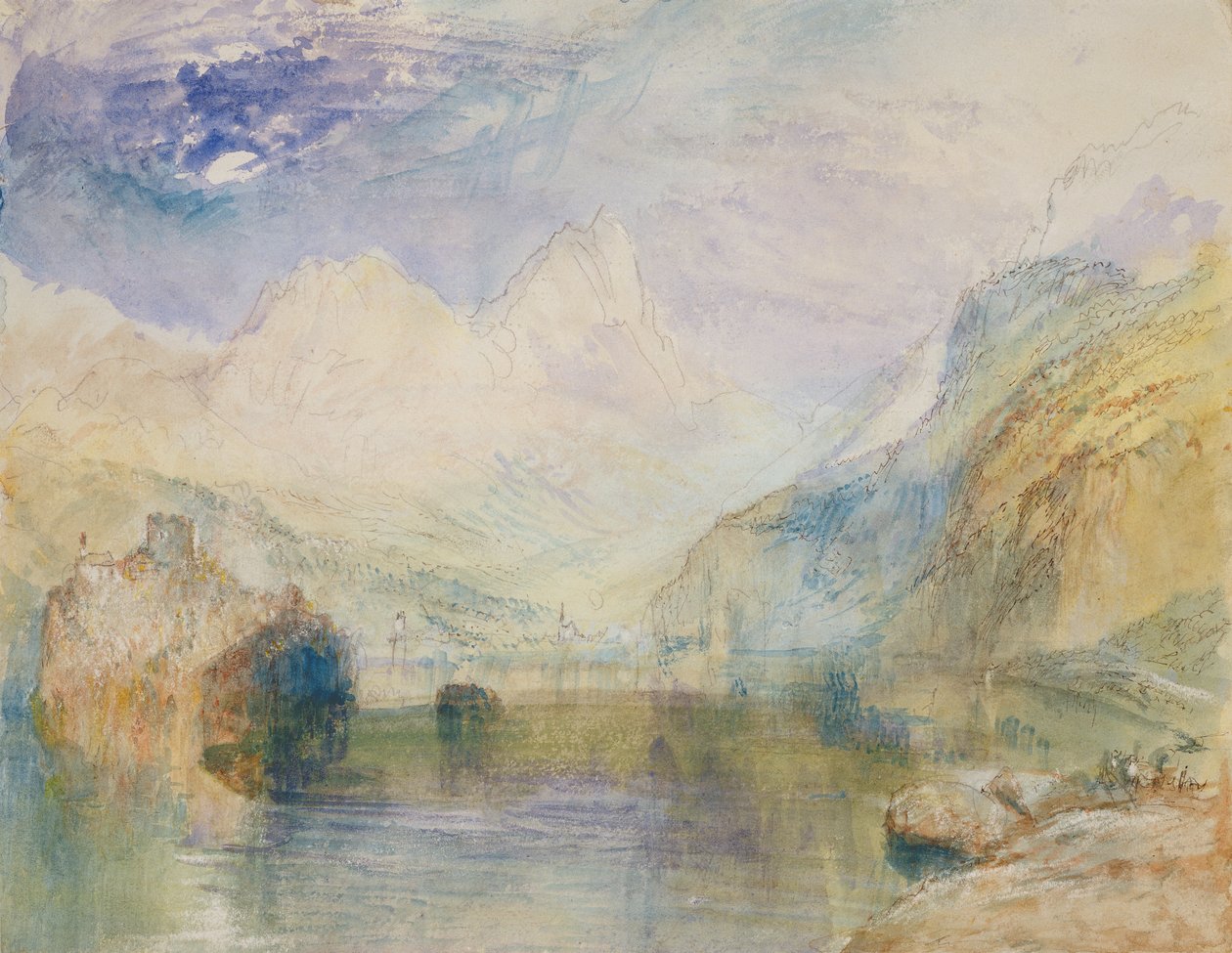 Der Lauerzersee mit Schwyz und den Mythen von Joseph Mallord William Turner