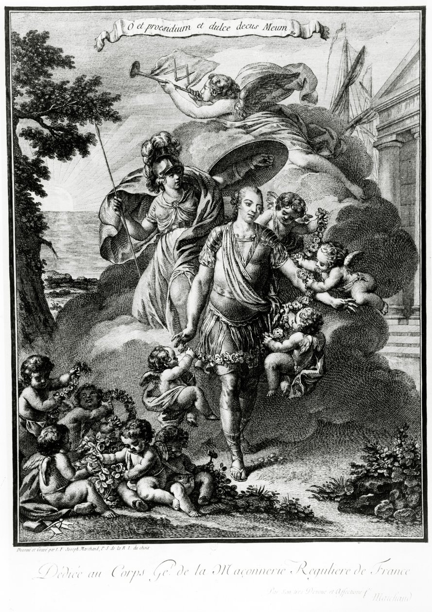 Freimaurerisches allegorisches Porträt von Louis-Philippe-Joseph d