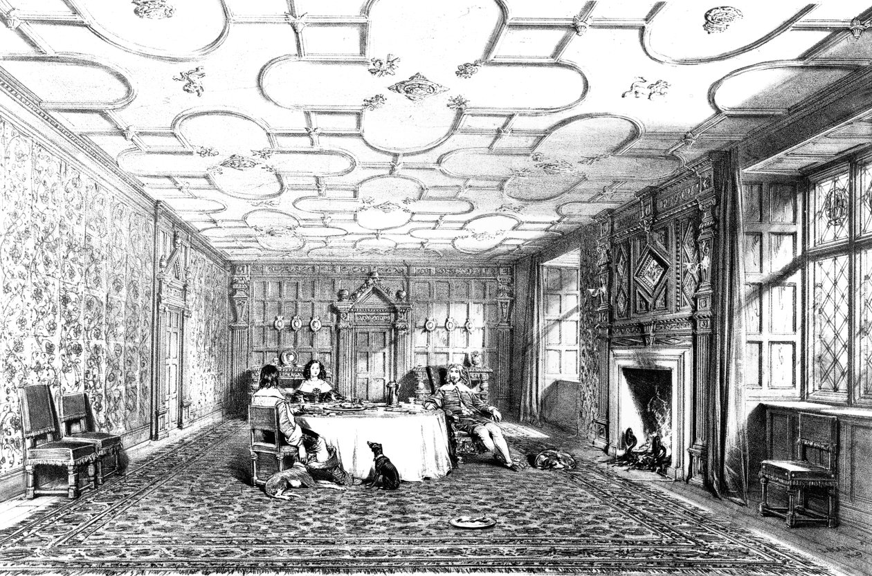 Esszimmer, Levens, Westmorland, 1848 von Joseph Nash