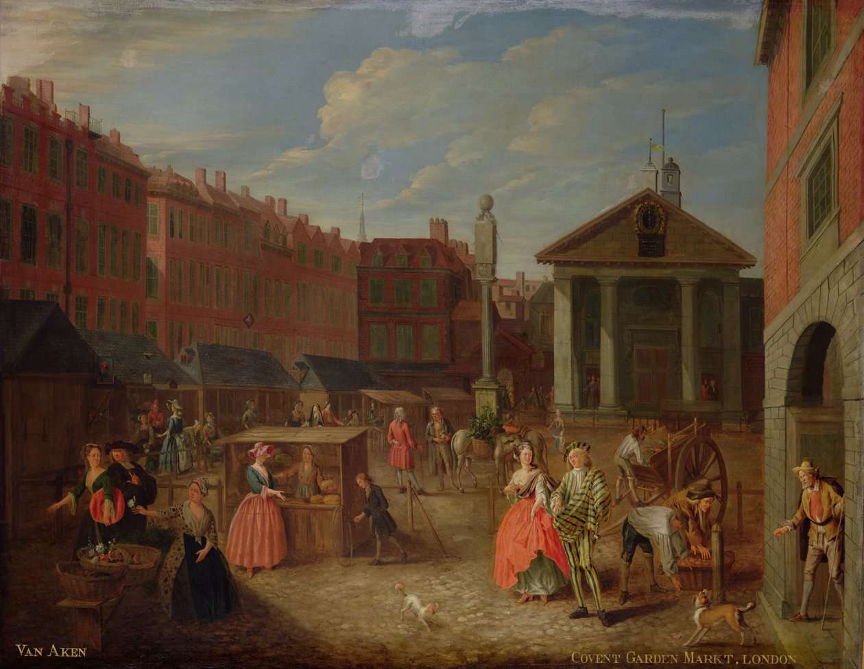 Ansicht von Covent Garden von Joseph van Aken