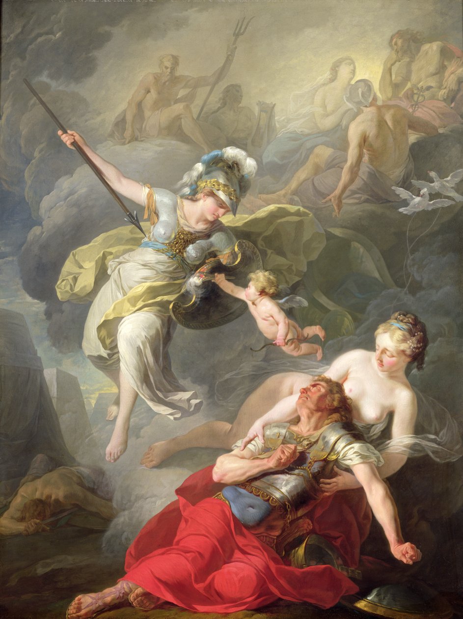 Schlacht zwischen Minerva und Mars, 1771 von Joseph Benoît Suvée