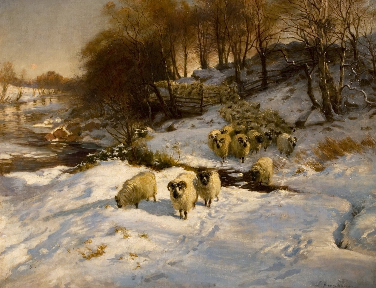 Schafe im Schnee, 1935 von Joseph Farquharson