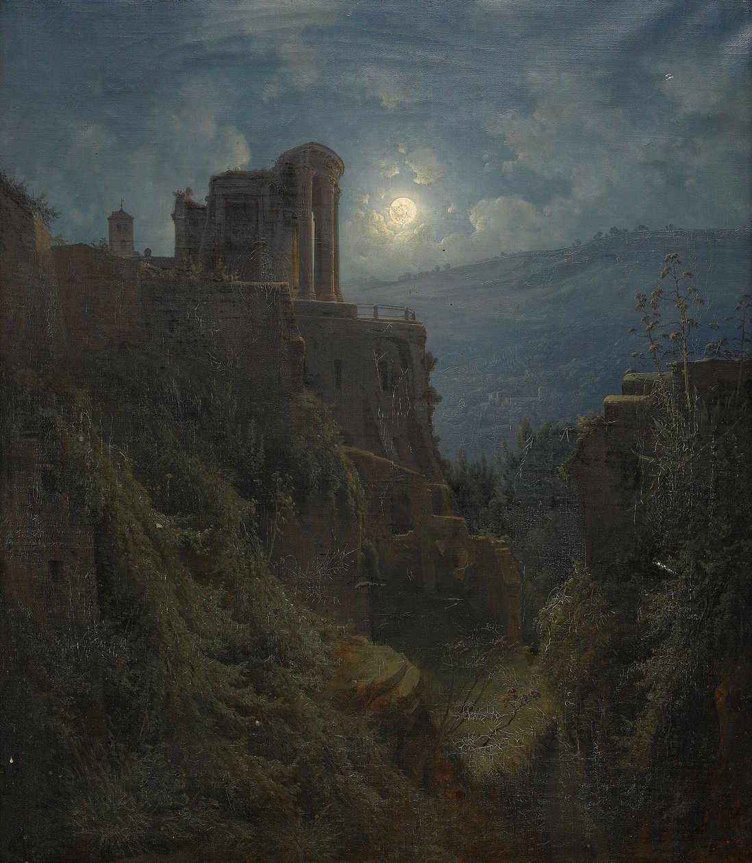 Italienische Ruinenlandschaft im Mondschein von Joseph Magnus Stäck