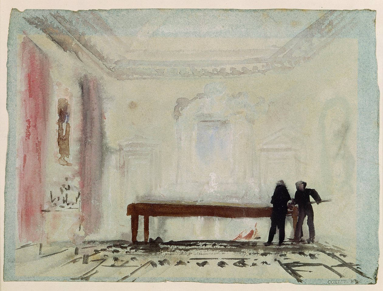 Billardspieler im Petworth House, 1830 von Joseph Mallord William Turner