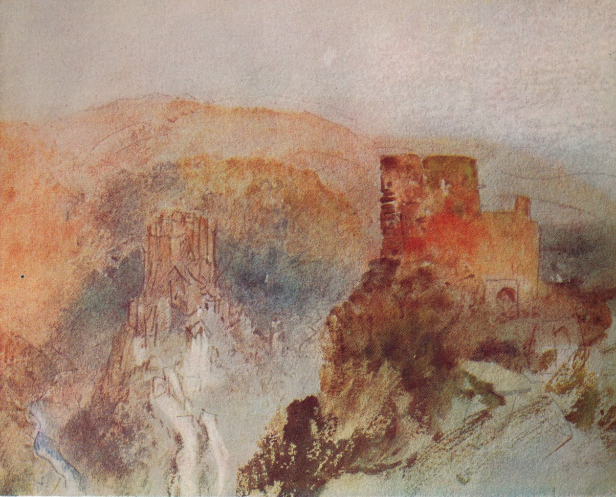 Burg Eltz und Trutz Eltz von Norden, 1840 von Joseph Mallord William Turner