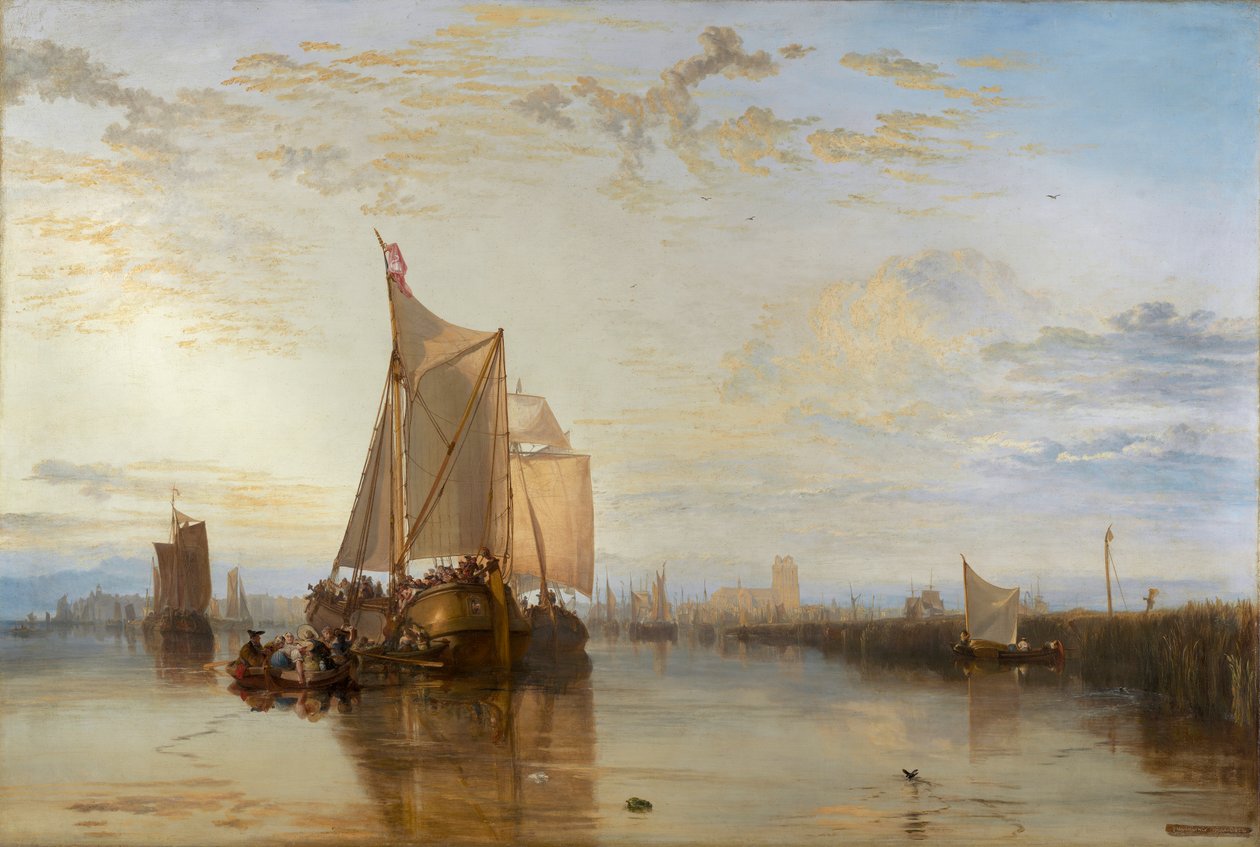 Dort oder Dordrecht: Das Dort Packet-Boot aus Rotterdam bei Flaute [1818, Royal Academy of Arts, London, Ausstellungskatalog] von Joseph Mallord William Turner