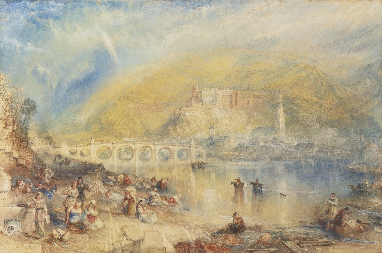 Ansicht von Heidelberg mit einem Regenbogen von Joseph Mallord William Turner