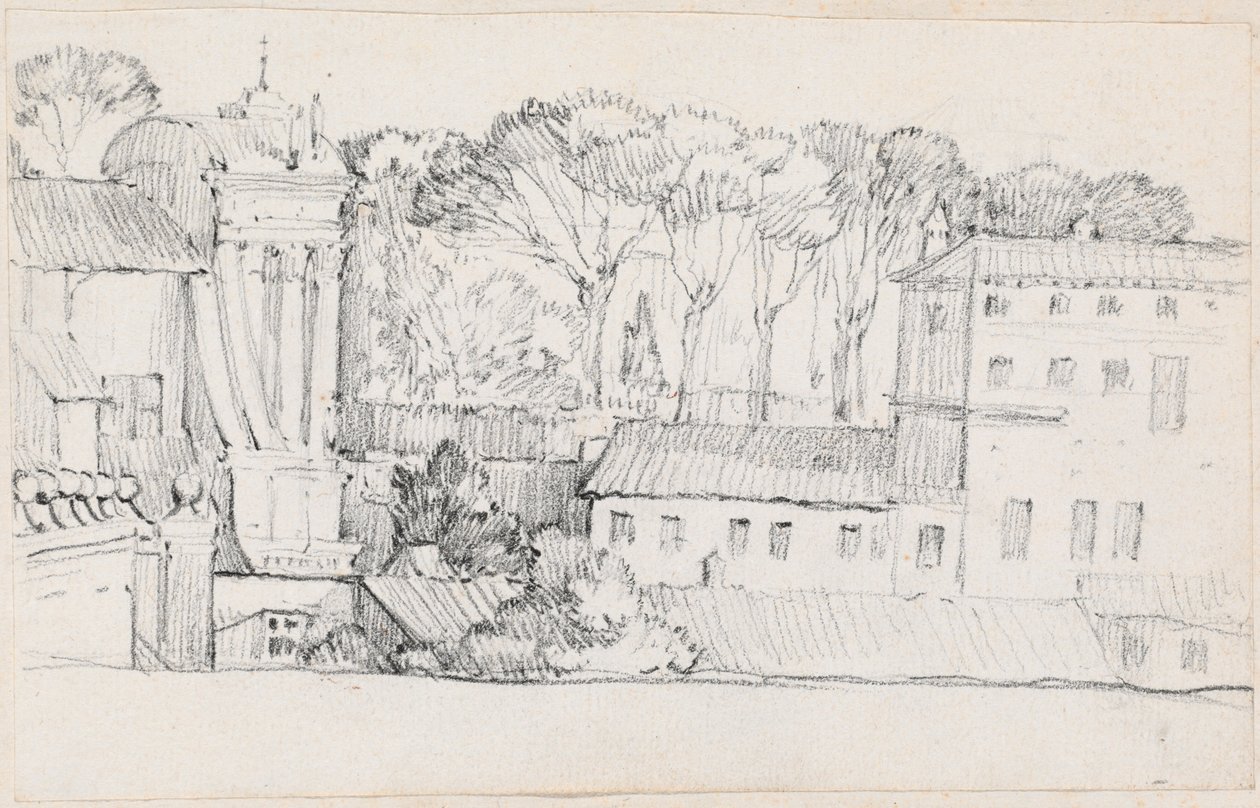 Römische Dächer von Joseph Marie Vien