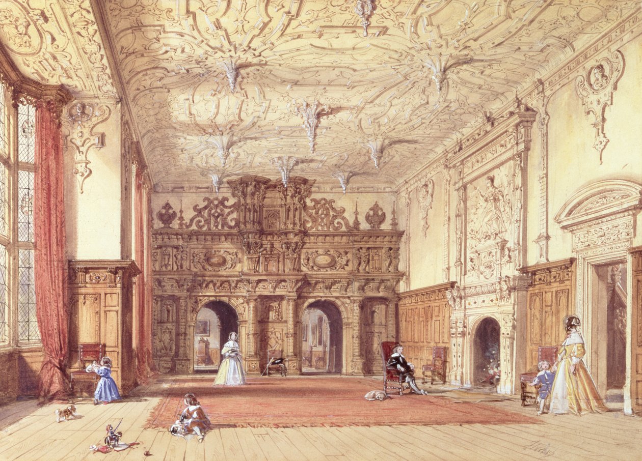 Crewe Hall, Cheshire von Joseph Nash