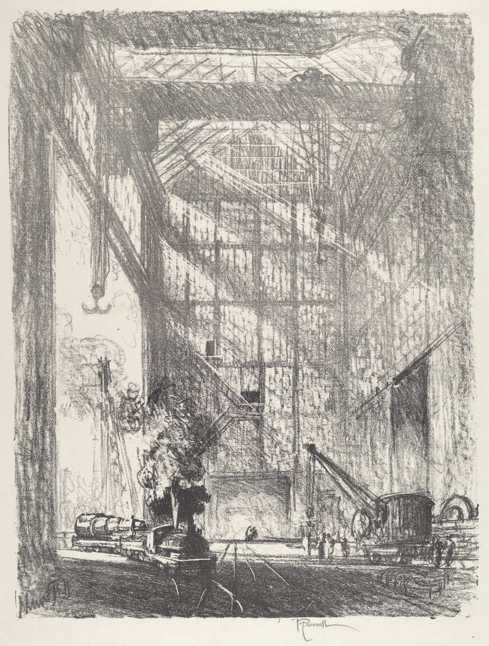 Die Kanone hereinbringen, 1916 von Joseph Pennell