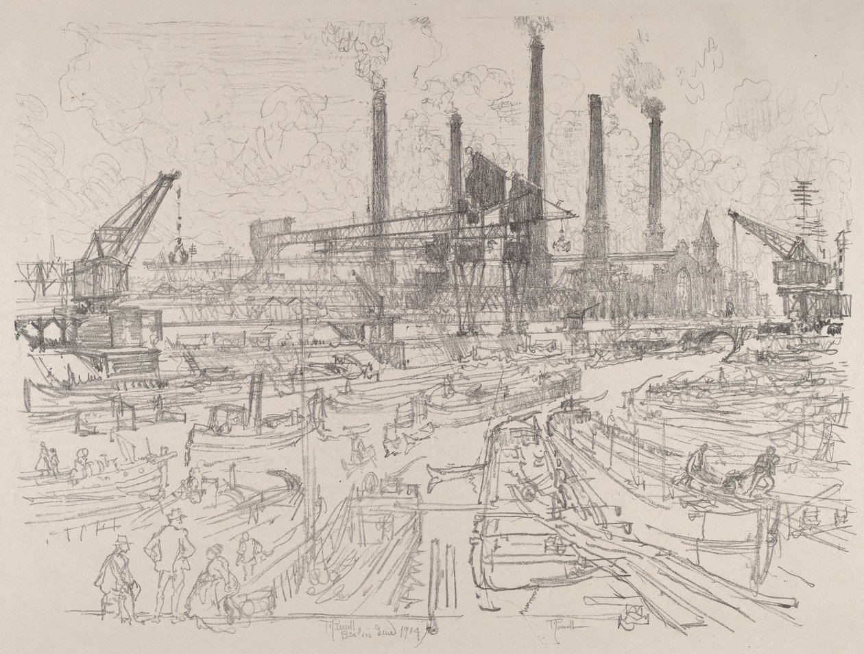 Kraftwerk, Berlin von Joseph Pennell