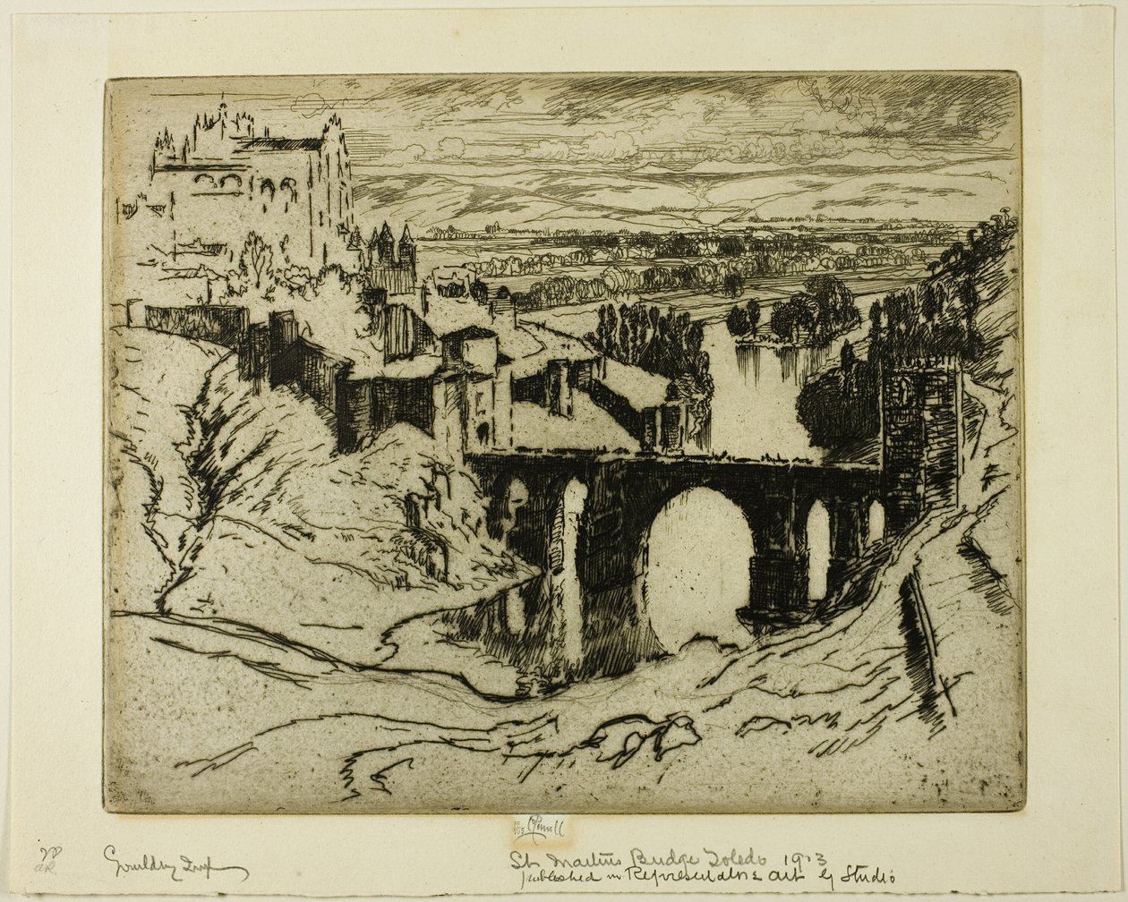 St. Martins Brücke, Toledo von Joseph Pennell