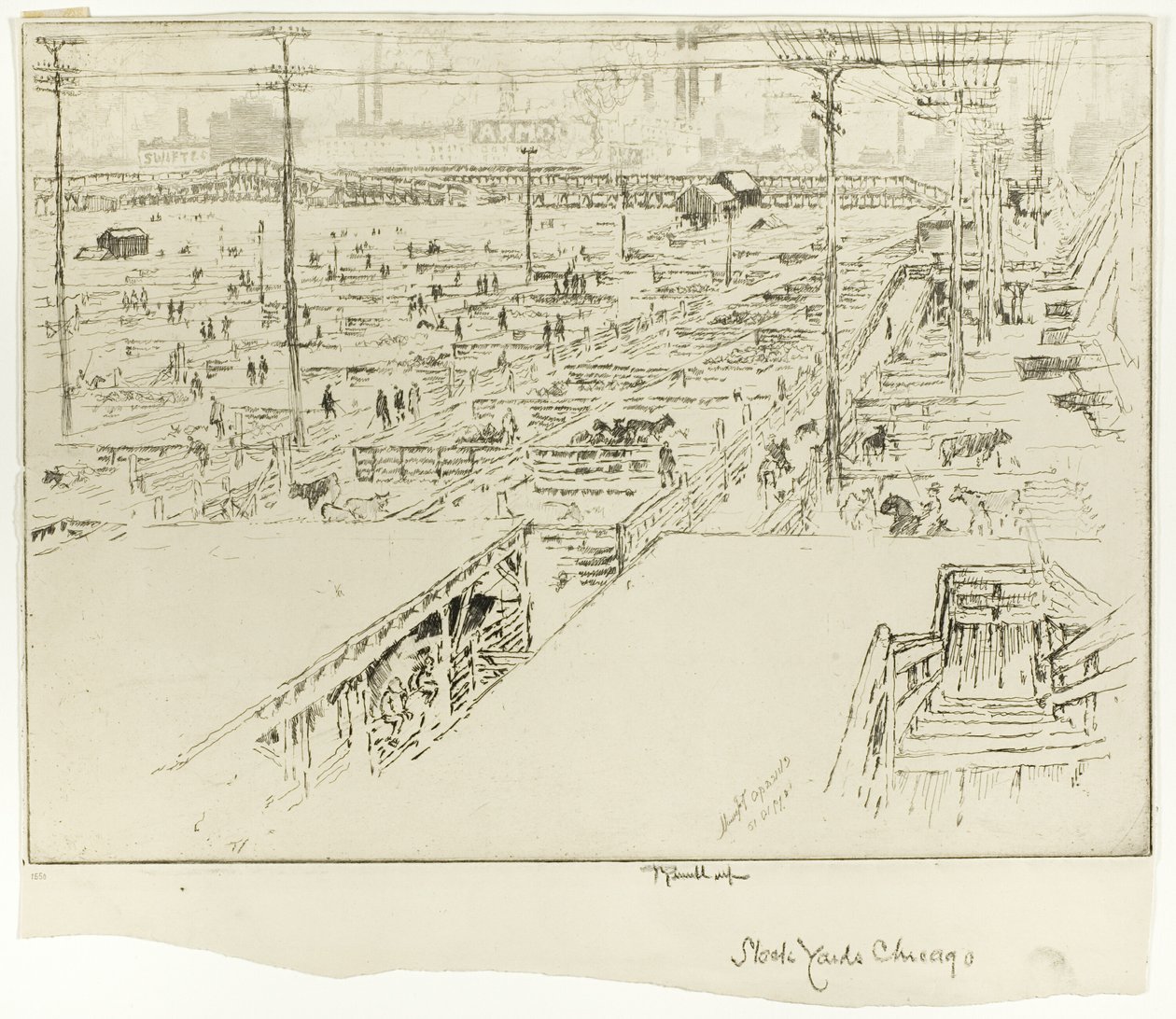 Schlachthöfe, Chicago von Joseph Pennell
