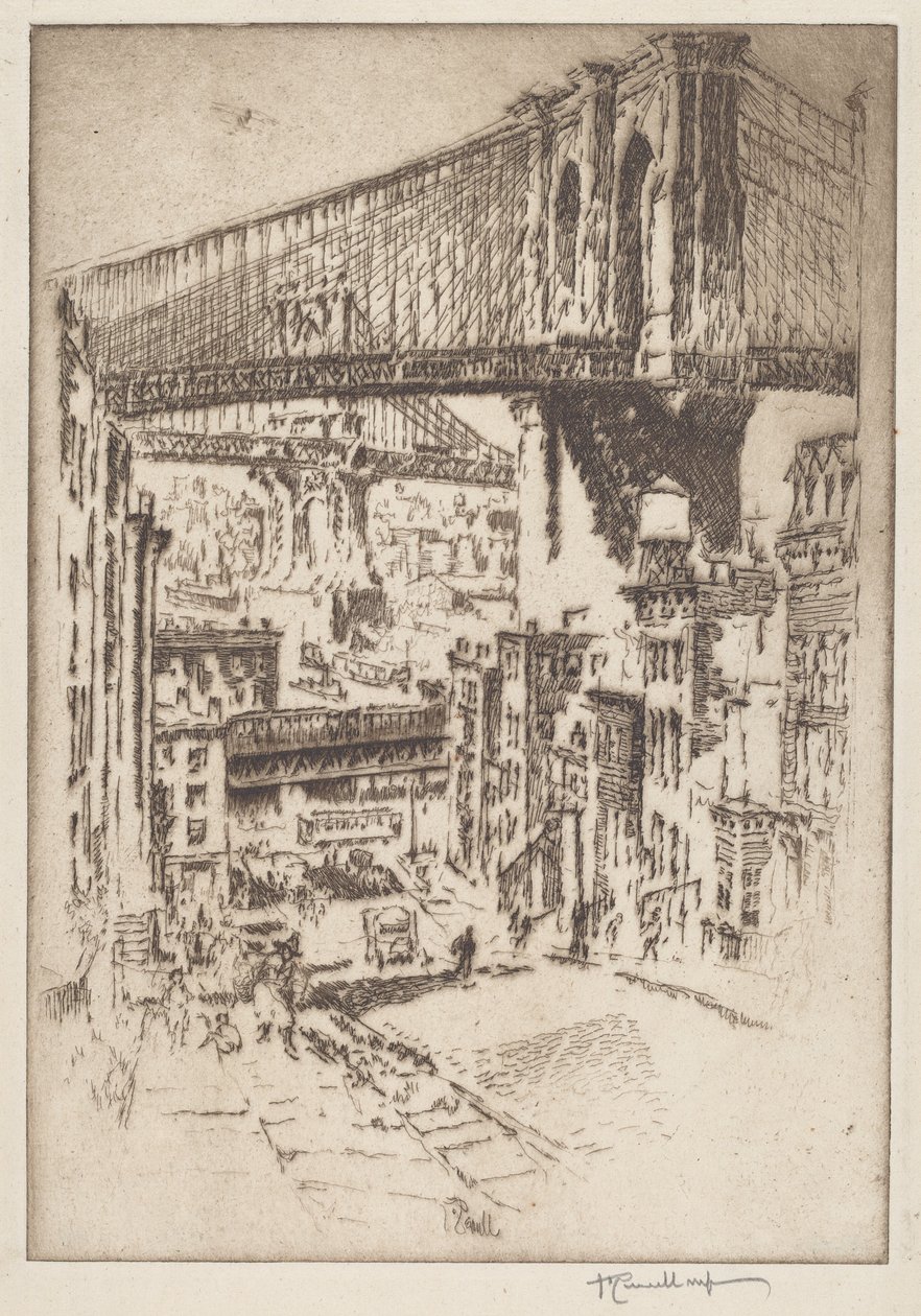 Die Brücken, von Brooklyn von Joseph Pennell
