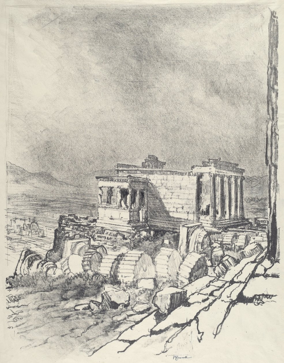 Das Erechtheion, 1913 von Joseph Pennell