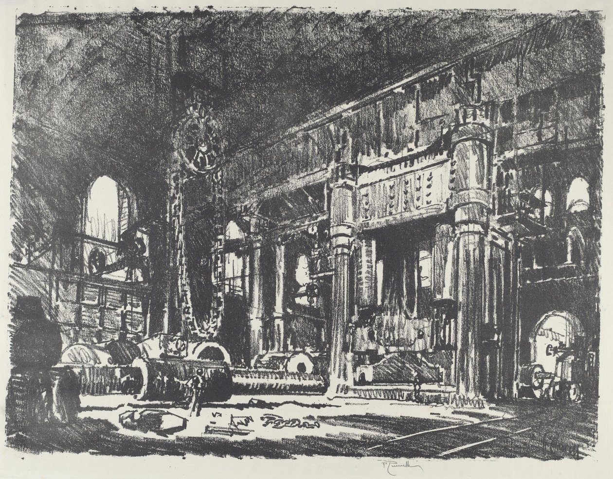 Die Waffenfabrik, 1916 von Joseph Pennell