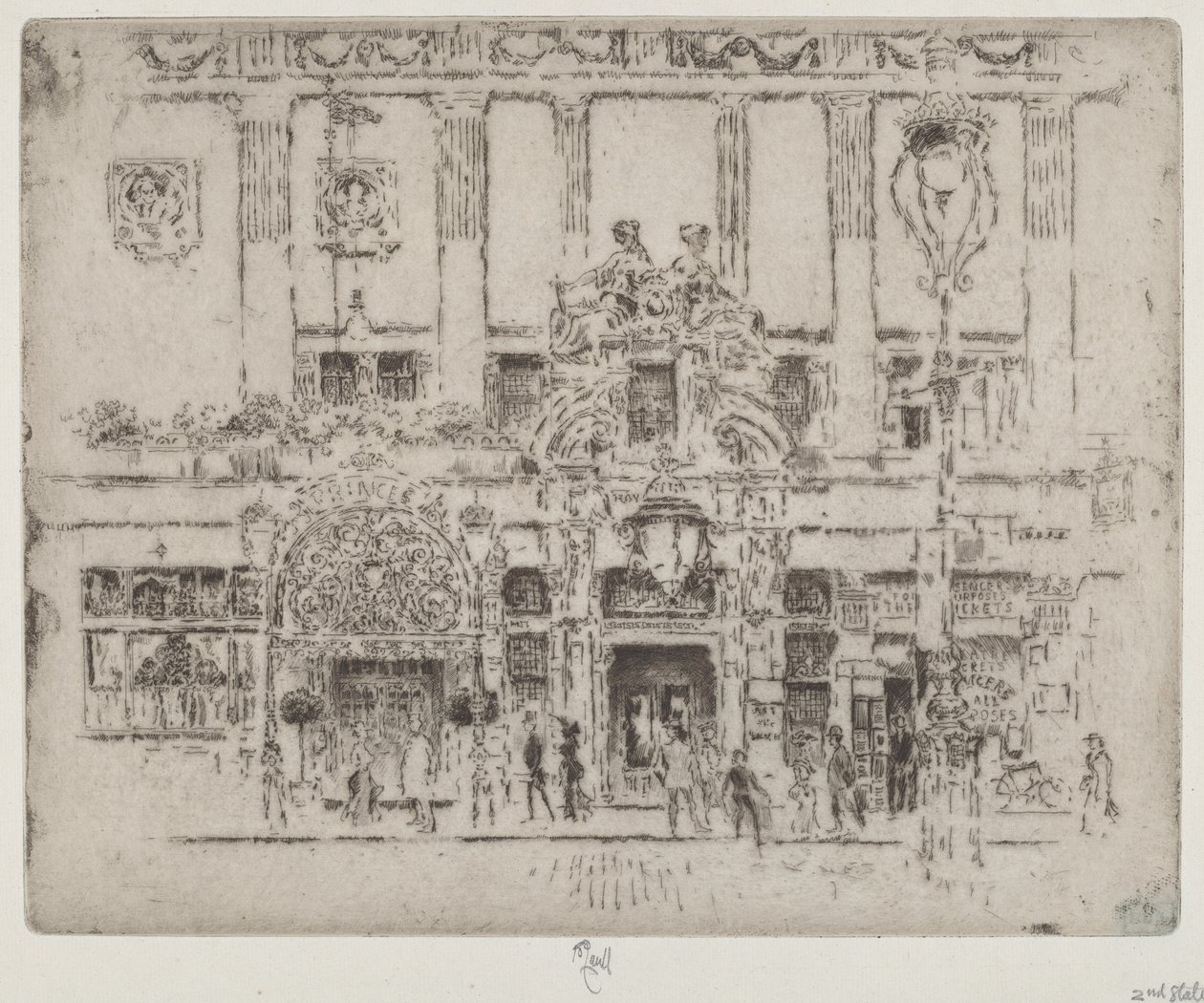 Das Institut, Piccadilly von Joseph Pennell