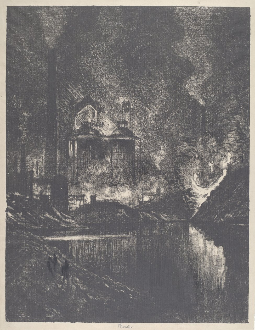 Der Feuersee, Charleroi, 1911 von Joseph Pennell