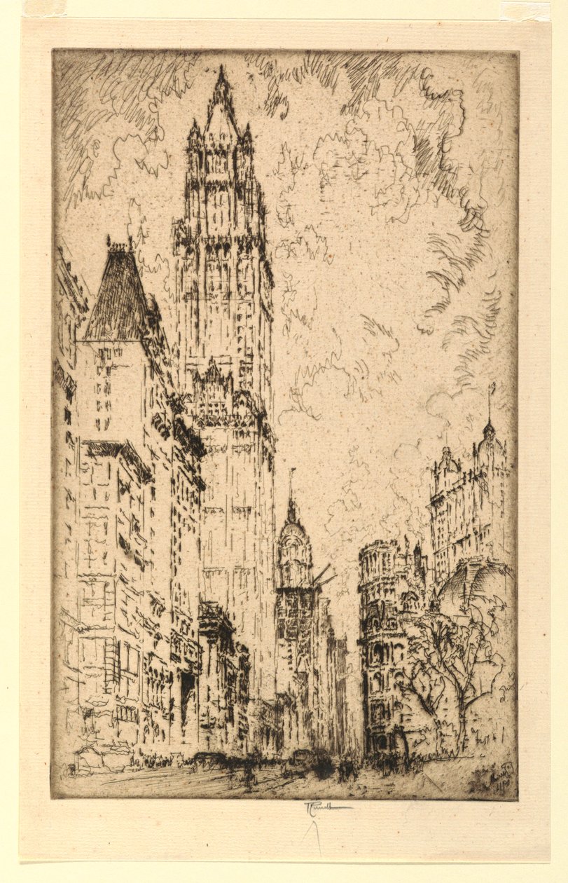 Das Woolworth Building von Joseph Pennell