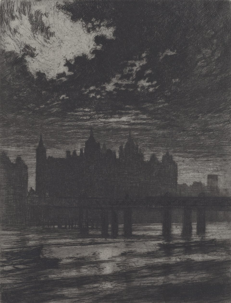 Whitehall Court, 1903 von Joseph Pennell